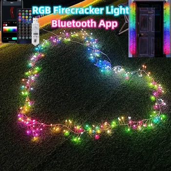 Умный пульт дистанционного управления RGB-подсветкой фейерверка, светодиодными сказочными огнями, приложением для управления музыкальным ритмом, дверью, домашним новогодним декором, подсветкой фейерверка IP65