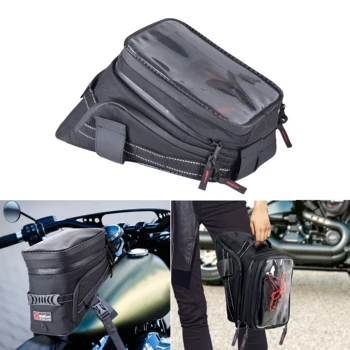 Универсальные мотоциклетные сумки с расширяемым топливным баком большой емкости, велосипедные сумки для верховой езды, беспроводной сенсорный экран для мотоциклов Suzuki Yamaha Honda