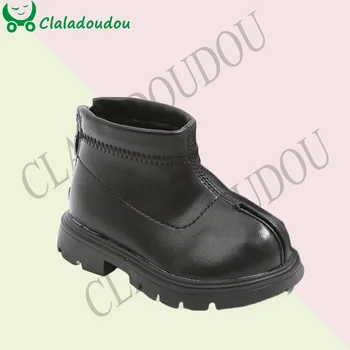 Фирменные ботильоны для маленьких девочек 12-16 см, обувь на молнии сзади, бежевая, черная, коричневая, модная детская осенняя обувь, Бесплатная доставка, детские ботинки