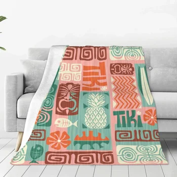 Флисовое одеяло с рисунком Тики Гавайское одеяло для домашней спальни Ультра-Мягкое Одеяло для спальни