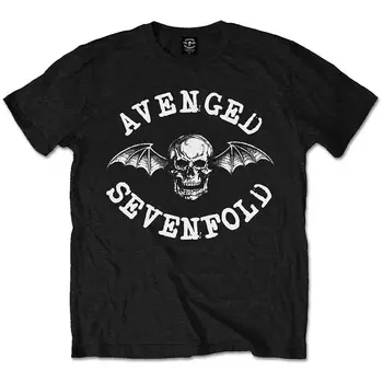Футболка Avenged Sevenfold, классическая группа Death Bat, новая официальная черная