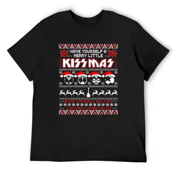 Футболка KISS MAS Merry Christmas, винтажные футболки, топы с коротким рукавом, дешевая летняя эстетичная одежда большого размера