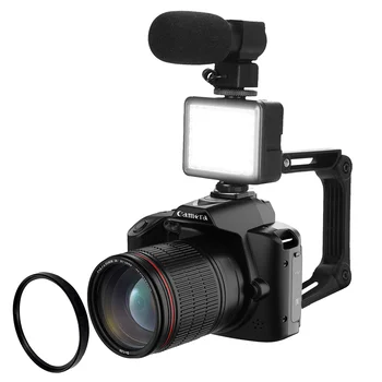 Цифровая Фотокамера 4K WIFI Веб-камера Винтажный Видеомагнитофон 64-Мегапиксельная Видеокамера С Зумом Для Ведения Блога Camera B