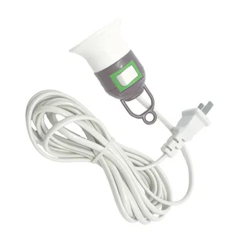 Цоколи ламп E27 с кабелем питания Независимый Кнопочный выключатель Штепсельная вилка США E27 Резьбовой Интерфейс Держатель лампы
