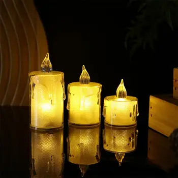 Чайный воск Tear Красивые практичные украшения светодиодная электроника простая портативная бытовая свеча в корейском стиле, удобная прочная свеча