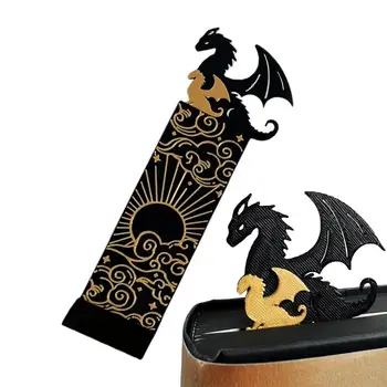 Черно-золотые закладки с драконами, закладки для чтения, украшения для книжных полок с драконами на Рождество, Хэллоуин, День Благодарения