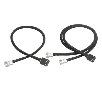 Черный 4-контактный ШИМ-кабель вентилятора, охлаждающий удлинительный кабель с разветвителями от 1 до 1/2 путей