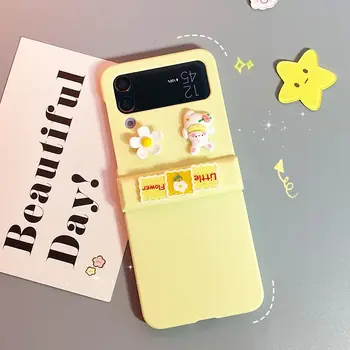 Чехол для мобильного телефона Zflip4 Молочно-желтого цвета 