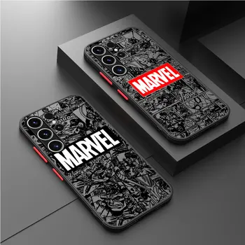 Чехол для телефона Samsung Galaxy S20 FE S21 Plus S22 5G S23 Ultra S9 S10 Lite S10 Marvel Logo Super Cover Бампер Противоударный