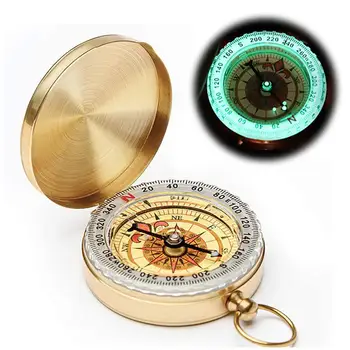Чистый Медный компас Старинные часы световой компас карманный компас для Ountaineering инструмент походы ретро флип открытый кемпинг 