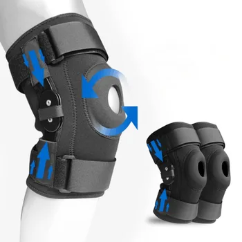 Шарнирная опора для коленного бандажа с ремнем, стабилизаторы боковой части коленной чашечки для защиты, облегчения боли при артрите, разрыве мениска