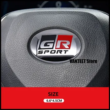Эмблема GR Sport Racing Значок Наклейка ABS на Рулевое колесо Наклейка с логотипом для автозапчастей Corolla GR Prius RAV4 86 Yaris Camry