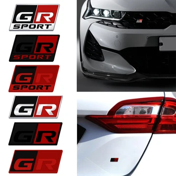 Эмблема Спортивной Решетки GR Для Toyota Yaris Avensis Prado Prius C-HR RAV4 Corolla Camry Украшение Крышки Заднего Багажника Металлическими Наклейками