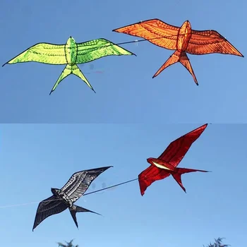 бесплатная доставка 2 шт./лот воздушный змей с шестом-ласточкой, летающий традиционный воздушный змей для взрослых, кайтлайн, подвижные игры для детей, ветроэнергетика koi