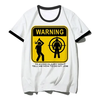 забавная футболка с предупреждением, мужская графическая футболка, мужская одежда с комиксами 2000-х годов