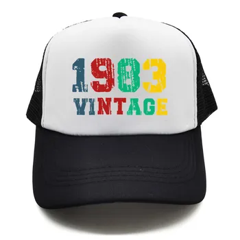 подарки на 40-й день рождения Кепка дальнобойщика для мужчин 1983 года рождения, шляпа для папы, бейсболка, унисекс, уличные сетчатые кепки