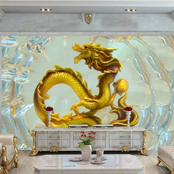 фреска wellyu с китайским драконом на заднем плане украшение стен роспись обоев на заказ 3D фотообои обои для гостиной фрески